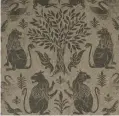  ??  ?? City of Lions wallpaper in Grey on Nautral, £70 per m, Lindsay Alker