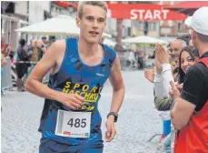  ?? FOTO: SUSI WEBER ?? Luca Hilbert gewann den Altstadtla­uf in Wangen in den Jahren 2015 und 2016.