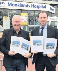  ??  ?? Campaign Alex Neil MSP and Neil Gray MP have been fighting to maintain a hospital in the Monklands area