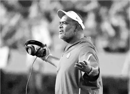  ?? JOHN RAOUX/AP ?? Florida State interim coach Odell Haggins is in the mix for the Seminoles’ head coaching job.