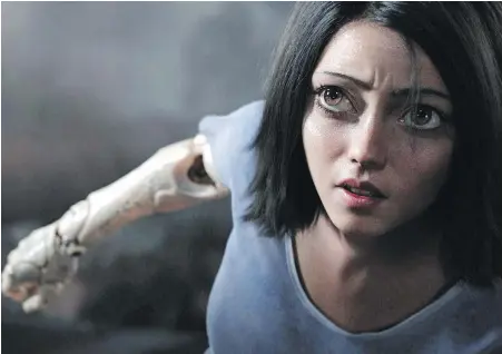  ??  ?? Rosa Salazar stars as the cyborg title character in Alita, Hollywood’s latest attempt to tackle the manga genre.