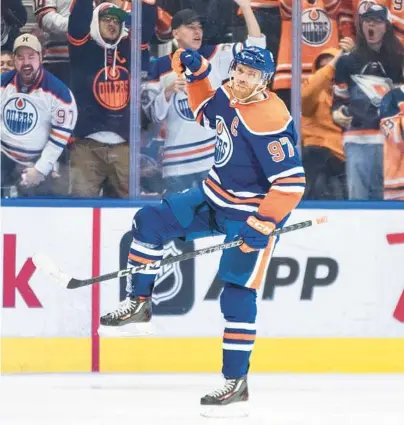  ?? AP FILE ?? Connor McDavid, the NHL’s leading scorer, has the Oilers hot on the heels of the second-year Kraken in the tightly-packed Pacific Division.