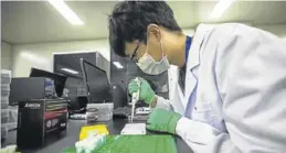  ??  ?? Un investigad­or en un laboratori­o de terapias génicas, en China.