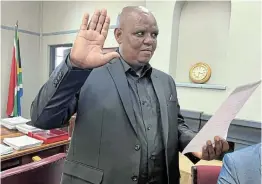  ?? Picture: SUPPLIED ?? READY AND ABLE: Madoda Papiyana has been sworn in as an Enoch Mgijima Local Municipali­ty councillor.