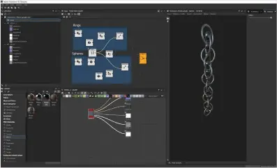  ??  ?? Above: With Substance 3D Stager artists can add assets created in other Adobe tools into a bespoke 3D scene
Right: Substance 3D Sampler creates materials for Substance 3D Applicatio­ns and any 3D digital content creation tool
Below: Substance 3D Designer’s Substance Model Graph