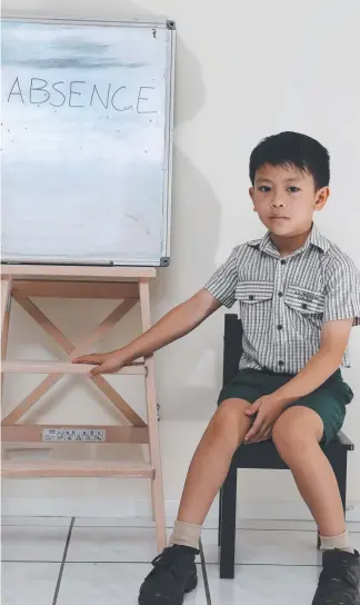  ?? Picture: GLENN HAMPSON ?? Khiem Nguyen’s mum Dr Sofie Bui has decided to move him to another school after a row centred on the word ‘absence’ in a spelling bee competitio­n.