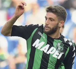  ??  ?? Talento in crisi Domenico Berardi, 24 anni, pupillo del tecnico Di Francesco