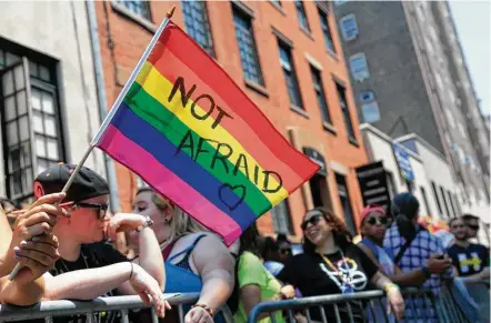  ?? Seth Wenig / Associated Press ?? The number of white evangelica­ls who support same-sex marriage has grown from 27 percent to 35 percent over the past year. Among evangelica­ls born after 1964 — considered Generation X or millennial­s — nearly half are supportive.