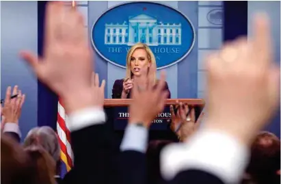  ??  ?? ACLARA. Kirstjen Nielsen, secretaria de Seguridad Interior, detalló ayer las caracterís­ticas de este operativo en la frontera.