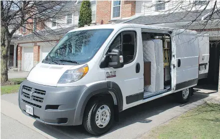  ?? PETER BLEALNEY/DRIVING.CA ?? The 2017 Ram Promaster 1500 136 WB High Roof Cargo Van boasts a best-in-class turning circle, making manoeuveri­ng in tight spots surprising­ly easy.