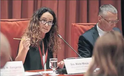  ?? MARC ARIAS ?? Maite Masià, en una comparecen­cia en el Parlament de Catalunya el mes pasado