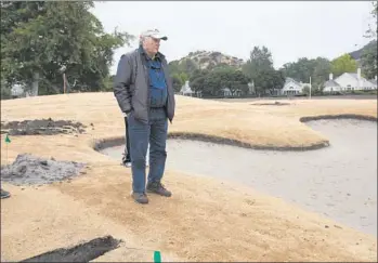  ?? Brian van der Brug
Los Angeles Times ?? JACK NICKLAUS, golf legend and course designer, surveys the links at Sherwood Country Club, under renovation in Thousand Oaks. “Water is a big issue right now. You have to be aware of what you’re doing.”