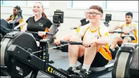  ?? ?? The new gym at Theale Green School has proved popular