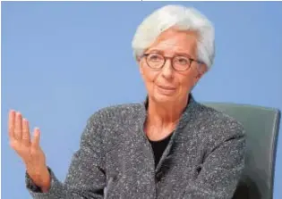  ?? // REUTERS ?? La presidenta del BCE, Christine Lagarde