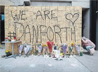  ?? MARK BLINCH THE CANADIAN PRESS ?? Population growth, gang warfare and two high profile multiple-homicide cases contribute­d to this year’s high homicide rate. The Yonge Street van rampage in April saw 10 people killed and the Danforth shooting in July claimed two victims, leaving 13 others injured.