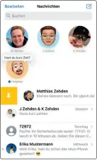  ??  ?? In Nachrichte­n kannst du wichtige Chats oben festpinnen, um sie sofort griffberei­t zu haben.