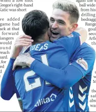  ??  ?? LAST LAFF Lafferty hails Candeias strike