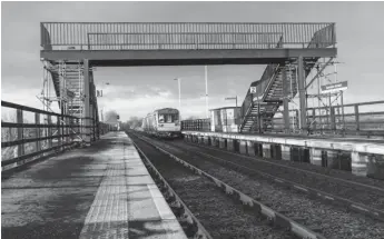  ??  ?? Adlestrop revisited: Teesside Airport railway station has one train a week