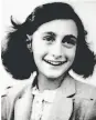  ?? File photo ?? Anne Frank hid from occupying Nazi forces.