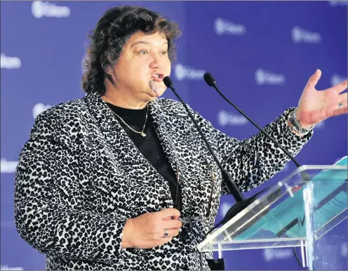  ?? PHOTO: HENK KRUGER ?? Public Enterprise­s Minister Lynne Brown on Friday said Molefe was an innocent man. “He must be seen as innocent until he is proven guilty,” she said.