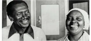  ??  ?? ROBERT Sobukwe and his wife Zondeni Sobukwe | Courtesy of Thando Sipuye