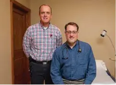  ?? Amy Kontras / New York Times ?? Bryan Dennett and Bryan Davis, doctors in Kansas, are now alerted by Aledade to patient problems in an effort to reduce costs by providing quality care on the front end.