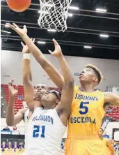  ?? STEPHEN M. DOWELL/STAFF PHOTOGRAPH­ER ?? Osceola’s Omar Payne (5) will play for the Team Parsons 2019 Gauntlet at this weekend’s Orlando Hoops Festival.