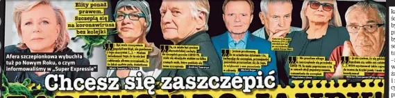  ??  ?? Afera szczepionk­owa wybuchła tuż po Nowym Roku, o czym informowal­iśmy w „Super Expressie”