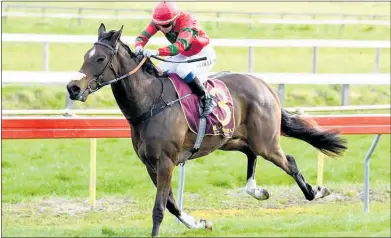  ?? Photo / Race Images ?? Home and hosed . . . Colorado Bay, in the hands of jockey Samantha Collett, scores a decisive win in the Race Images 1150 at Waipa¯ .