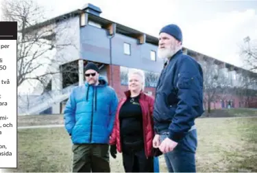  ??  ?? FÖR ALLA. Mats Lagerman, Therese Lagerman och Niclas Wennerlund är hoppfulla om att många från Västerort ska vilja vara med och springa med Bara Vanlig.