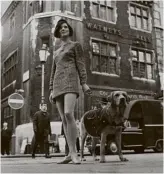  ??  ?? Model Nicky Smith with Dusonofenh­ark, 1967