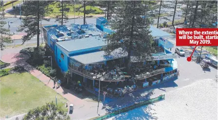  ?? Picture: GLENN HAMPSON ?? Burleigh Heads-Mowbray Park SLSC has lodged plans for the “ultimate” facelift.