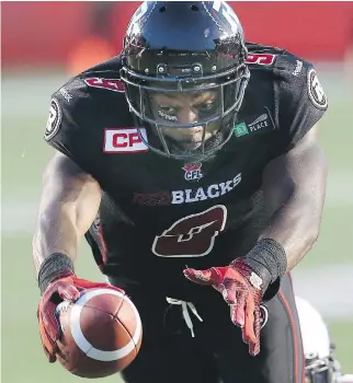  ?? TONY CALDWELL ?? Receiver Ernest Jackson is one of the best among a record number of CFL free agents.