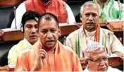  ??  ?? Yogi Adityanath (now Uttar Pradesh CM) speaks in the Lok Sabha on Tuesday