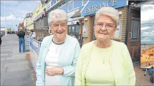  ??  ?? Left, Agnes and sister Margaret; above, the famous seafront