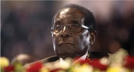  ??  ?? Zimbabwean president Robert Mugabe was ousted by the military and replaced with his sacked vice president