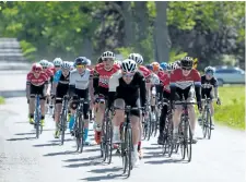  ?? DAVE JOHNSON/POSTMEDIA NEWS ?? Hundreds of cyclists took part in the annual Steve Bauer Classic on Saturday.