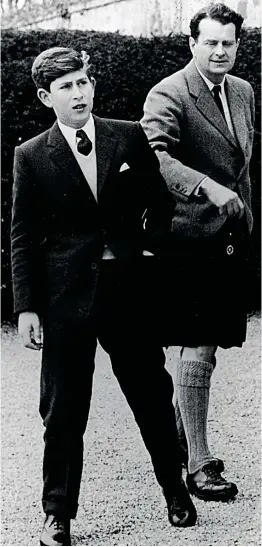  ??  ?? New boy: Prince Charles and the school’s Iain Tennant in 1962