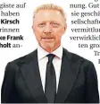  ?? FOTO: AP ?? Tennislege­nde Boris Becker kommt nach Düsseldorf.