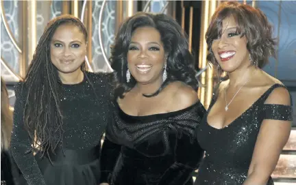  ??  ?? From left: Ava DuVernay, Oprah Winfrey and Gayle King.