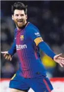  ?? AP ?? Lionel Messi festeja uno de sus dos goles ante el Girona.