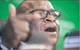  ?? Photo: Mujahid Safodien/AFP ?? You’re fired: Public Service and Administrt­ion Minister Ngoako Ramatlhodi has vowed to show no mercy to public servants who do business with the state.