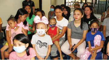  ??  ?? HOUSE of Hope patients with their parents and caregivers