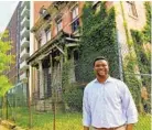  ?? BALTIMORE SUN ?? In West Baltimore’s Lafayette Square, Ernst Valery plans to convert the long-abandoned Sellers Mansion to apartments.