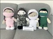  ?? COURTESY BURLINGTON PUBLIC LIBRARY ?? Lillian Colby’s ‘Crocheted Health Care Workers’ is part of Burlington Public Library’s Quarantine Art Show.