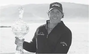  ??  ?? Phil Mickelson’s fifth Pebble Beach Pro-Am victory was also his 14th career PGA Tour win in California. MICHAEL MADRID/USA TODAY SPORTS