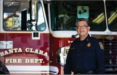  ?? RANDY VAZQUEZ — STAFF PHOTOGRAPH­ER ?? New Santa Clara Fire Chief Ruben Torres says he is committed to balancing Silicon Valley’s growth and continuing to maintain the city’s “small town feel.” He replaces Bill Kelly, who has retired.