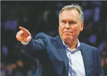  ?? ASSOCIATED PRESS FILE PHOTO ?? Houston Rockets head coach Mike D’Antoni.