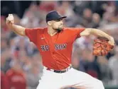  ?? ELSA/GETTY ?? Nathan Eovaldi will start on just two days’ rest for the Red Sox in a must-win Game 6 of the ALCS against the Astros on Friday night in Houston.