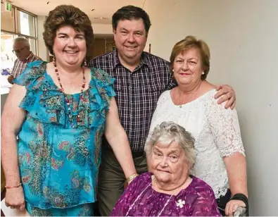  ?? PHOTOS: NEV MADSEN ?? TOP TIME: Having fun at the Classic
Brass concert are (from left) Sandra Gaydon, Bruce Gaydon and Pauline Williams with Daphne Gaydon.